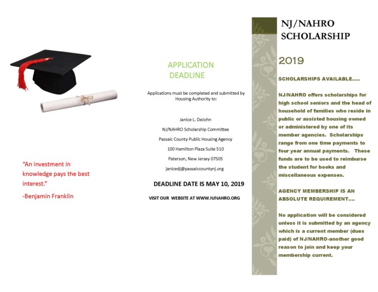 NJNAHRO Annual Scholarship1